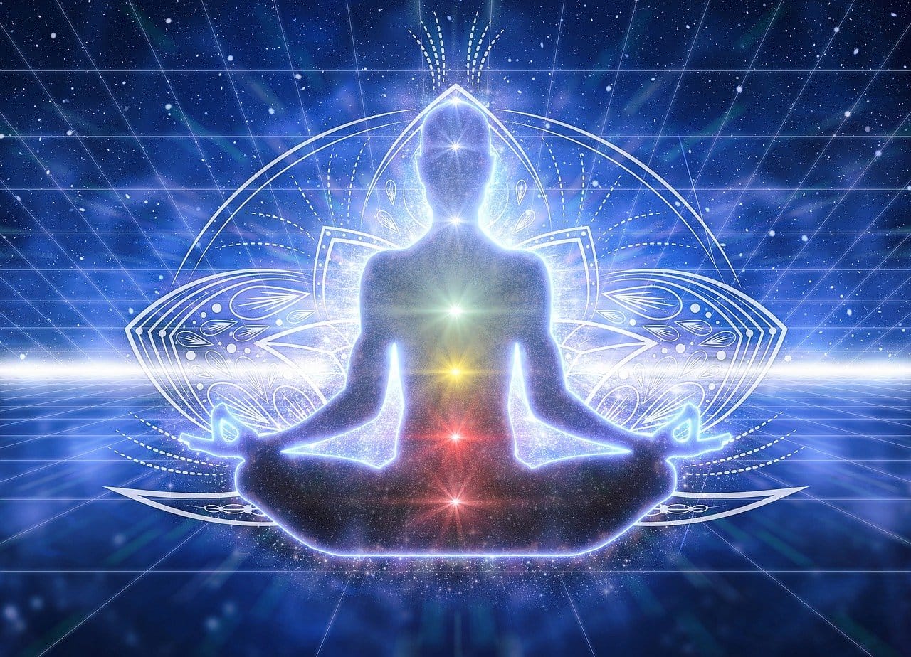 Chakras lotus blue